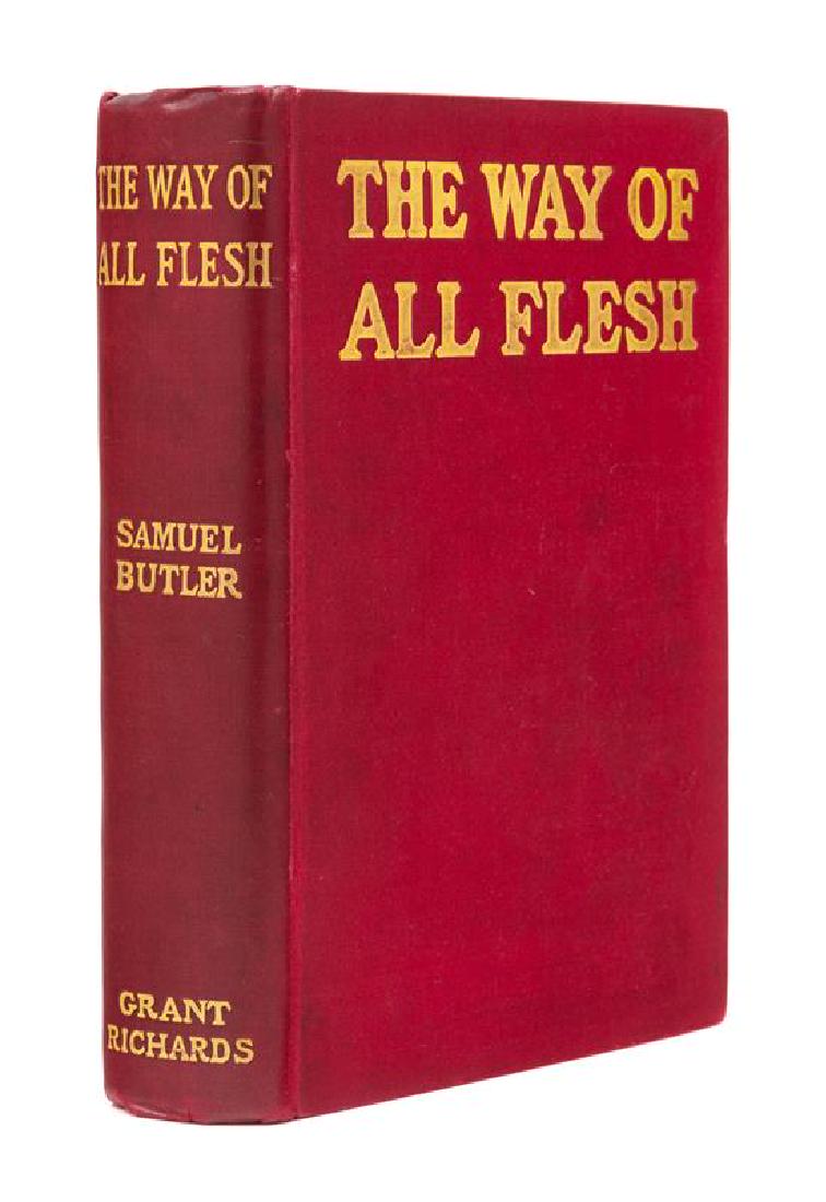 * BUTLER, Samuel (1825-1902). The Way of All Flesh.: * BUTLER, Samuel (1825-1902). The Way of All Flesh. London: Grant Richards, 1903. 8vo. Half-title, 12pp. publisher's advertisements. Publisher's red gilt-stamped cloth (slightly soiled and shaken, hin
