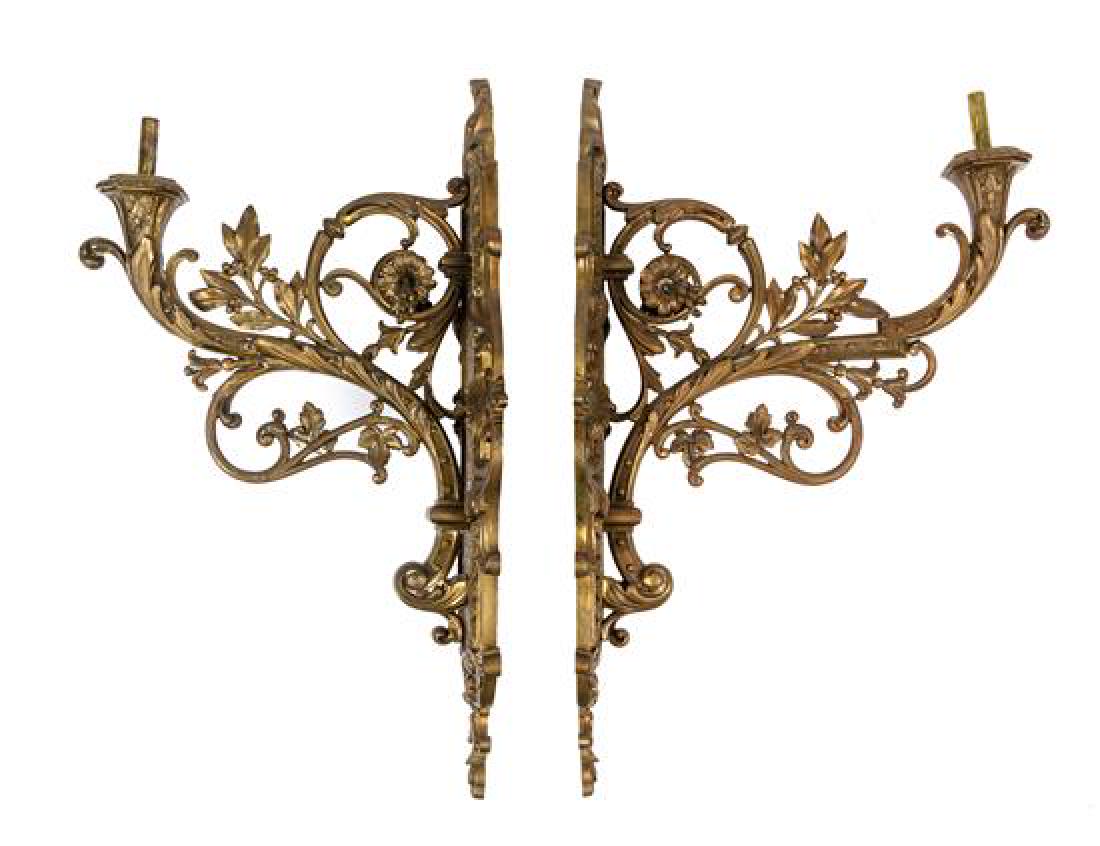A Pair of Neoclassical Gilt Bronze Eight-Light Sconces (1 of 1)