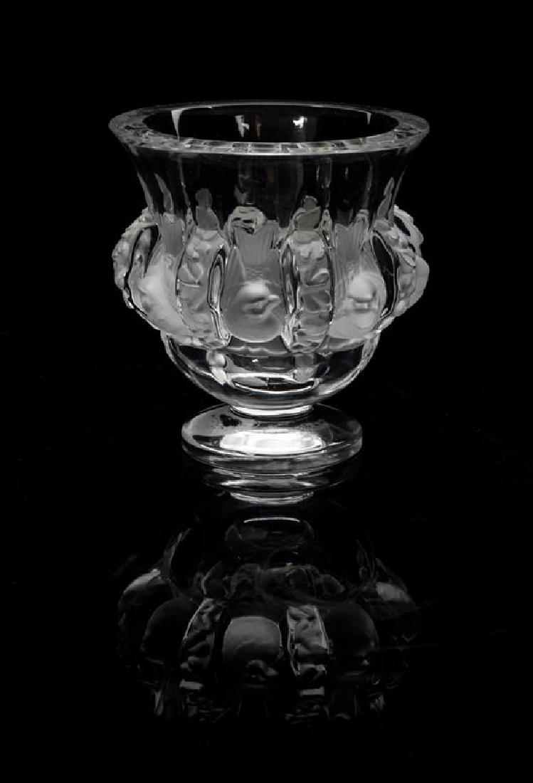 * Two Lalique Frosted and Molded Glass Articles Height (1 of 2)