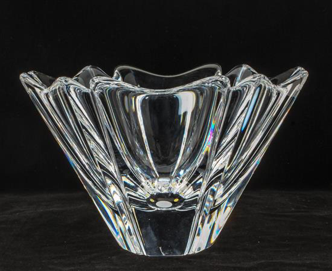* An Orrefors Molded Glass Vase Height 5 1/4 inches.: * An Orrefors Molded Glass Vase Height 5 1/4 inches. Estimate $40-60 Property from the Estate of Steve and Peggy Fossett, Carmel, California