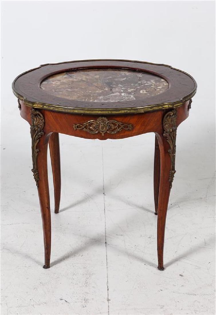 * A Louis XV Style Marquetry Decorated Side Table (1 of 1)