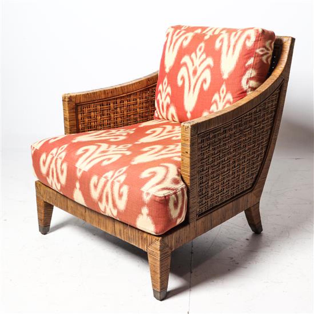 * An Ikat Upholstered Armchair Height 33 1/2 inches. (1 of 1)