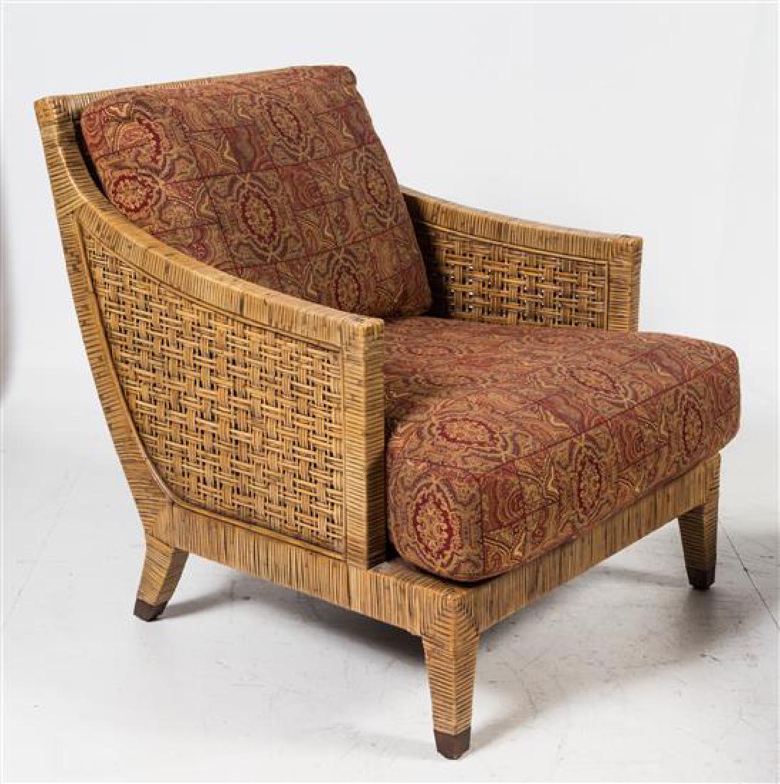 A Wicker Armchair Height 32 x width 30 x depth 30 1/2 (1 of 1)