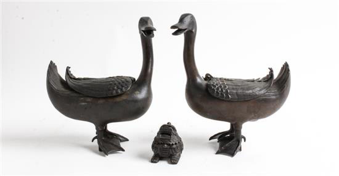 * Three Bronze Figures of Animals Height of tallest 9 (1 of 1)