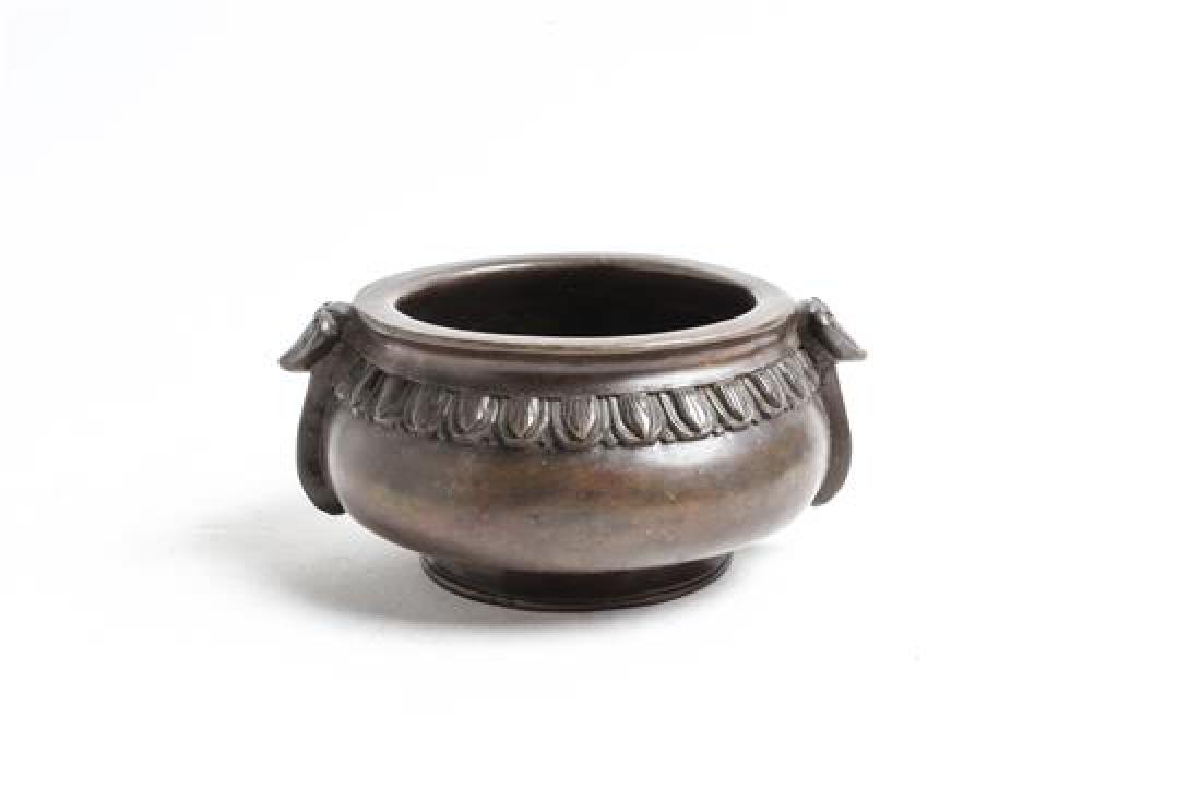 A Chinese Bronze Censer Height 2 1/2 x width over (1 of 1)
