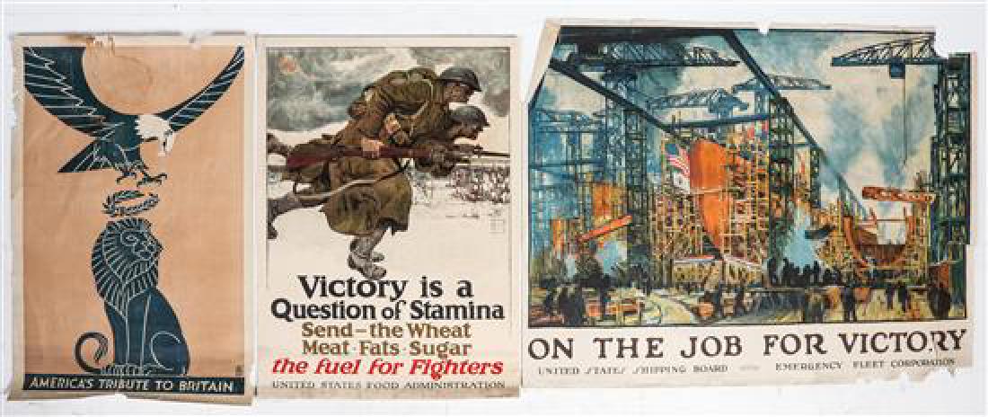 * A Group of Eight WWI Posters Largest 51 x 35 inches. (1 of 3)