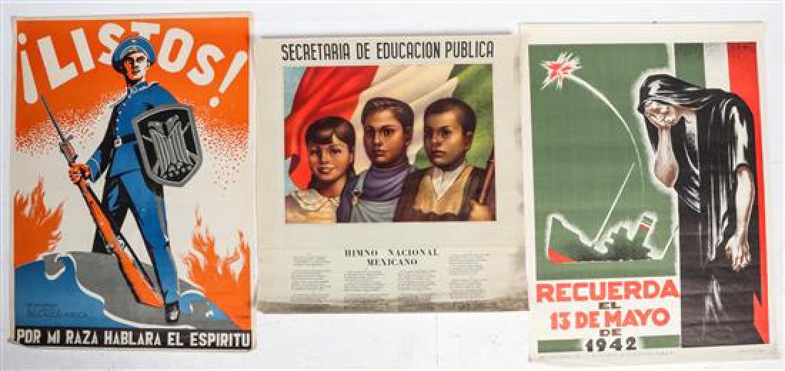* A Group of Three Mexican Posters Largest 37 1/2 x 27 (1 of 1)