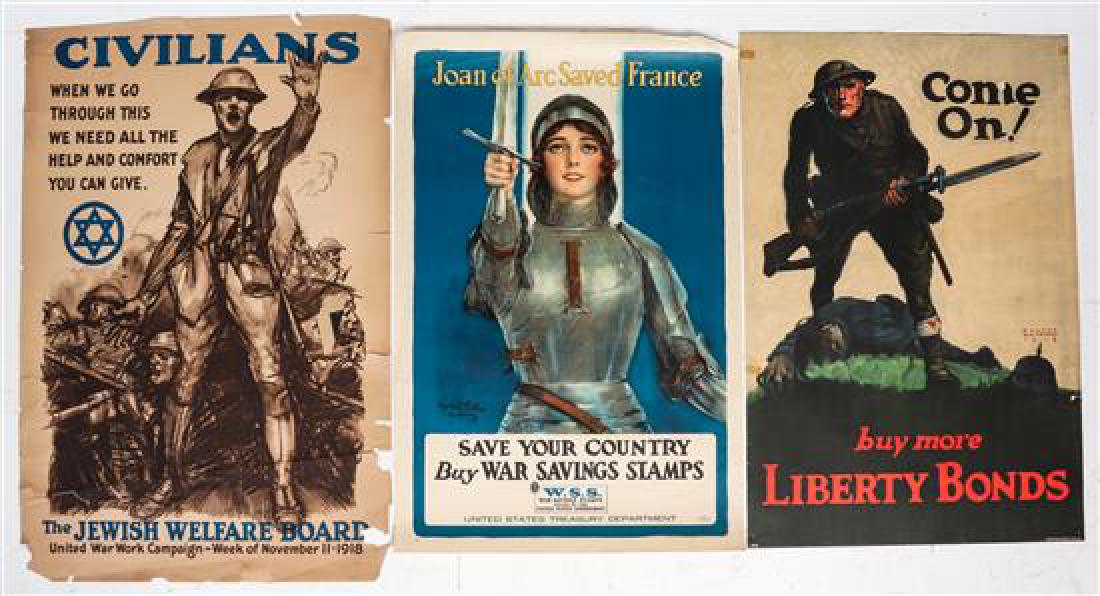 * A Group of American WWI and WWII Posters Largest 34 x (1 of 4)