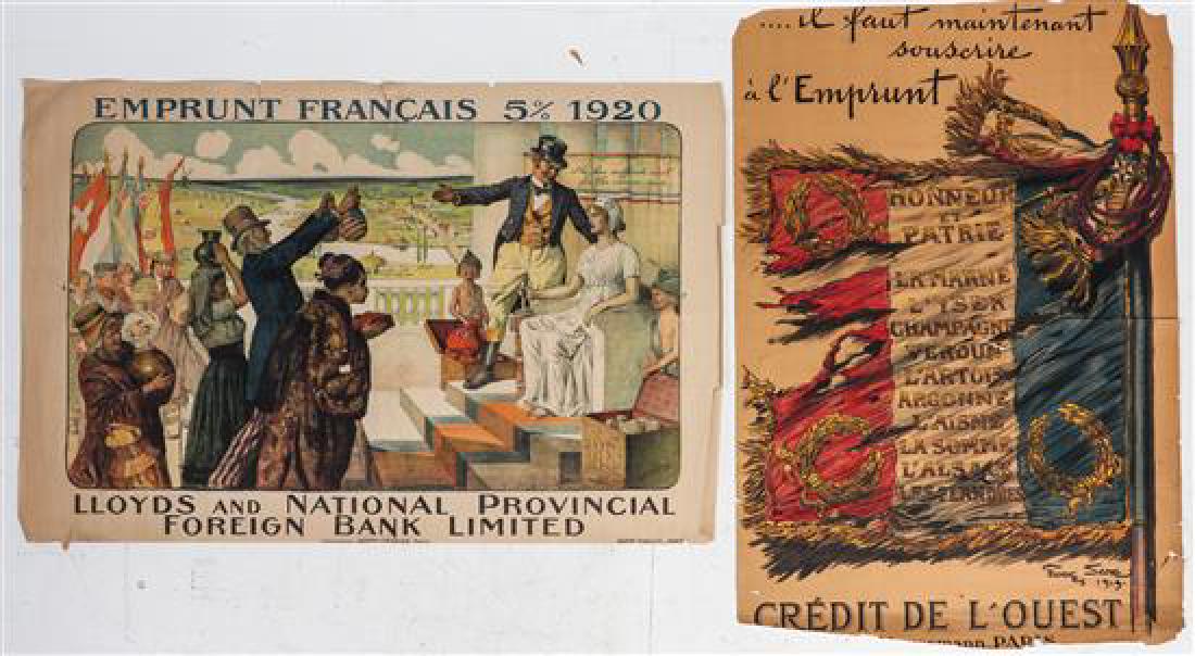 * A Group of Four French WWI Posters Largest 47 1/8 x (1 of 2)