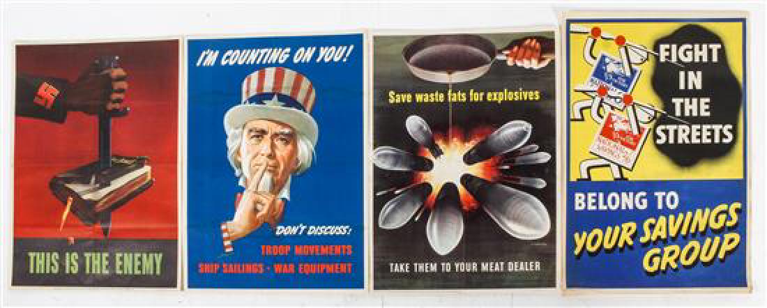 * A Group of Four American WWII Posters Largest 29 7/8 (1 of 1)