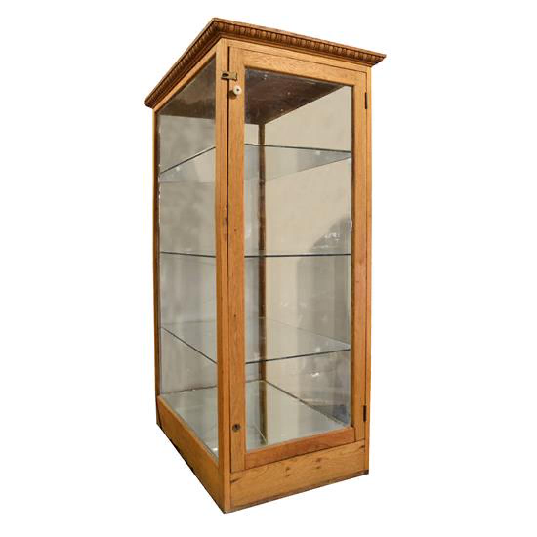 An Oak Showcase 22.5" W x 33" D x 53.5" H (1 of 5)