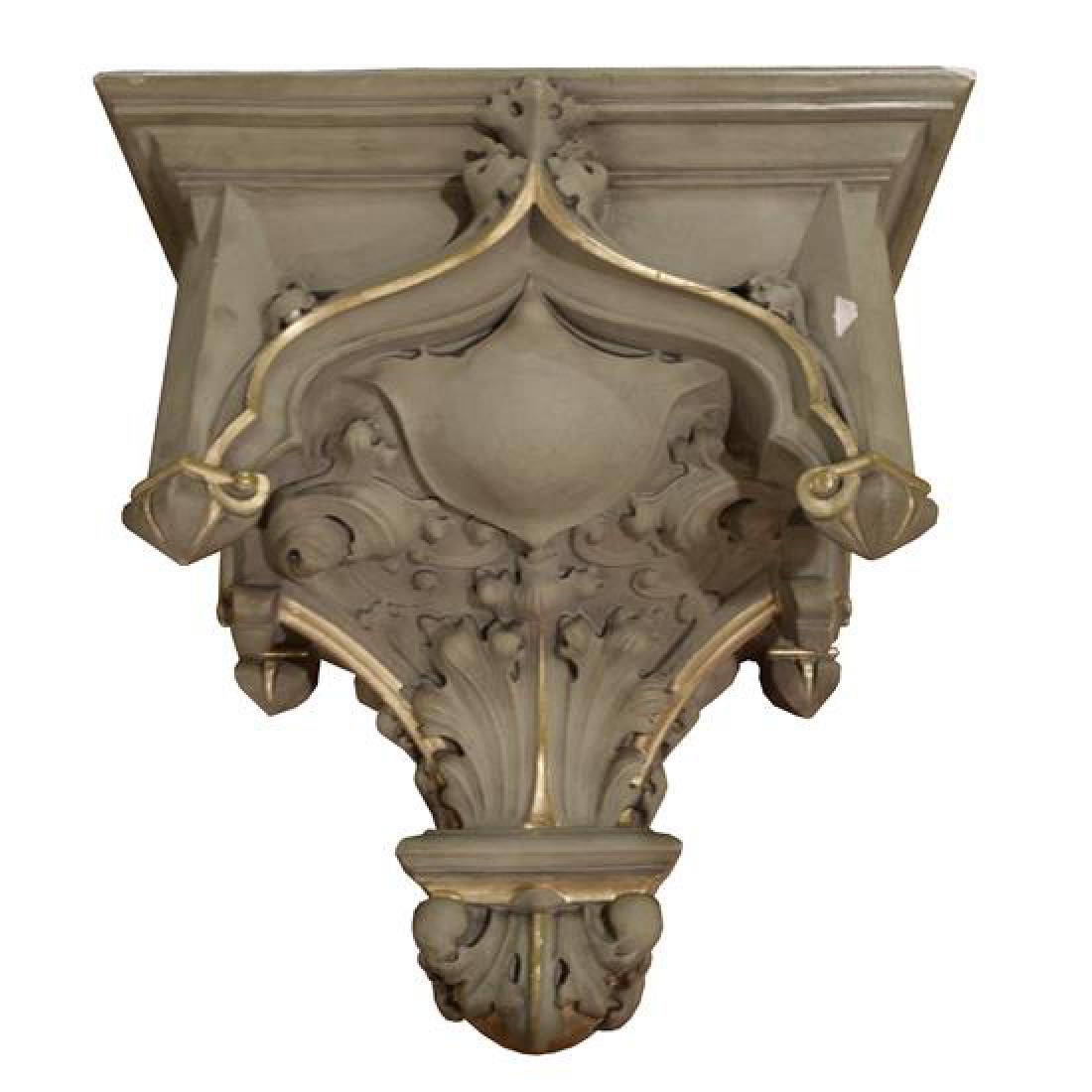 A Painted Cast Composition Bracket 19.5" W x 15" D x (1 of 3)