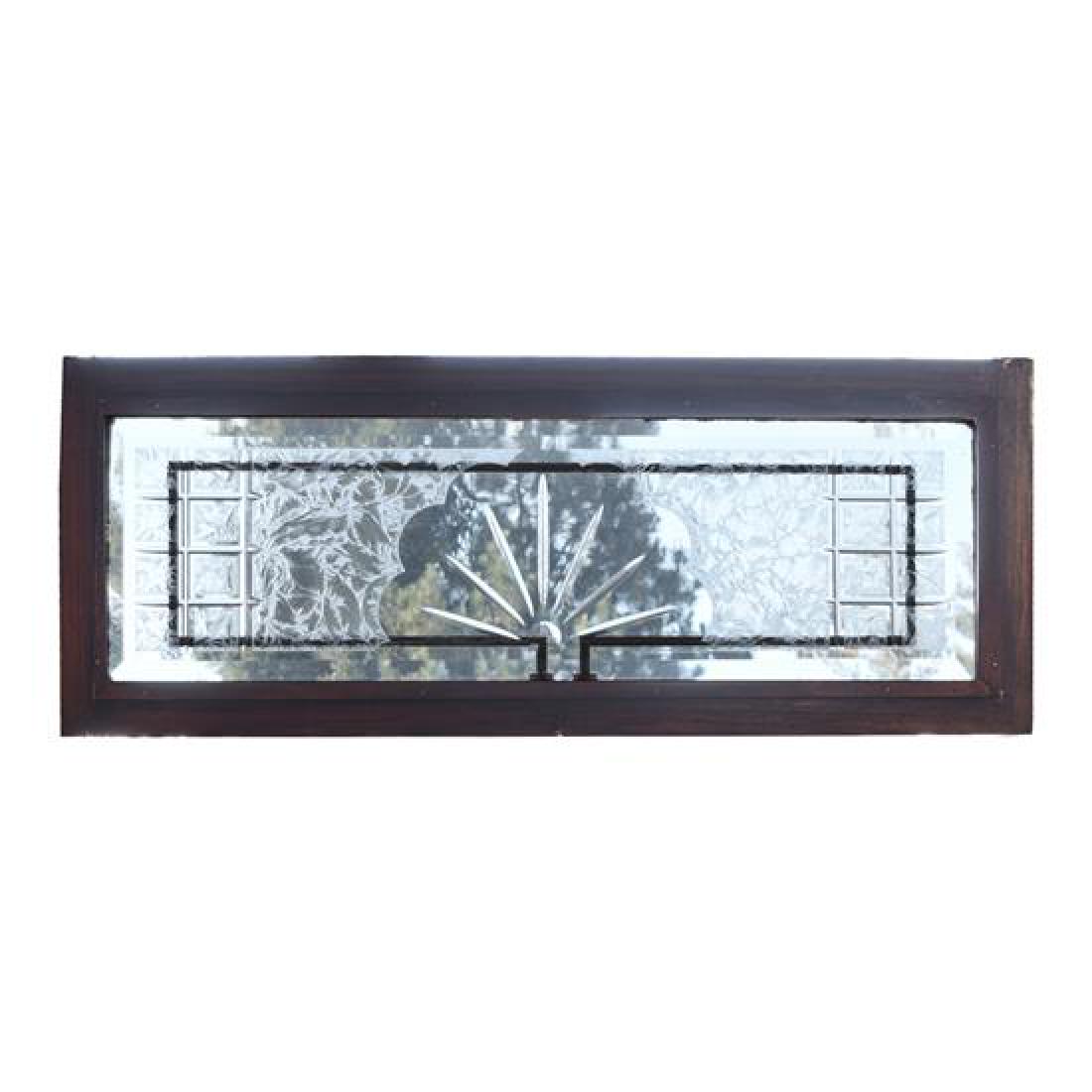 A Leaded Glass Transom Window 36" W x 2" D x 14" H (1 of 3)