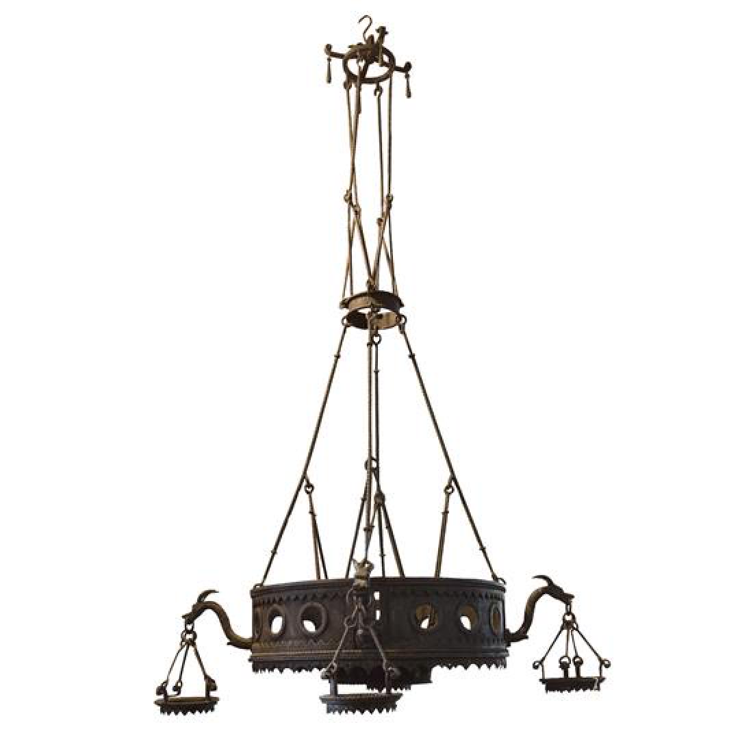 A Wrought Iron Light Fixture 47" W x 47" D x 77" H (1 of 4)