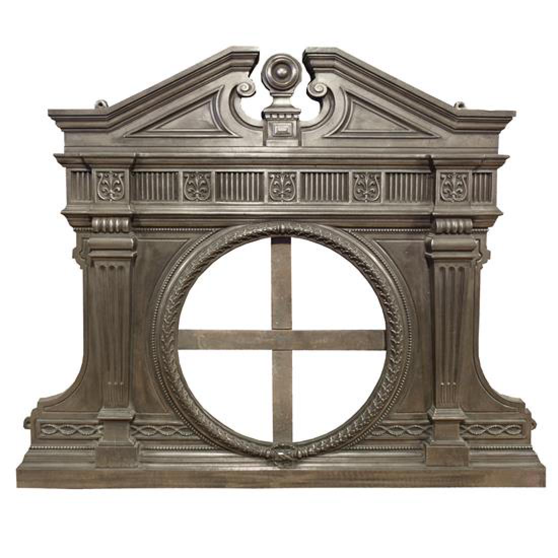 A Cast Iron Overmantel 52" W x 2.5" D x 43.5" H (1 of 4)