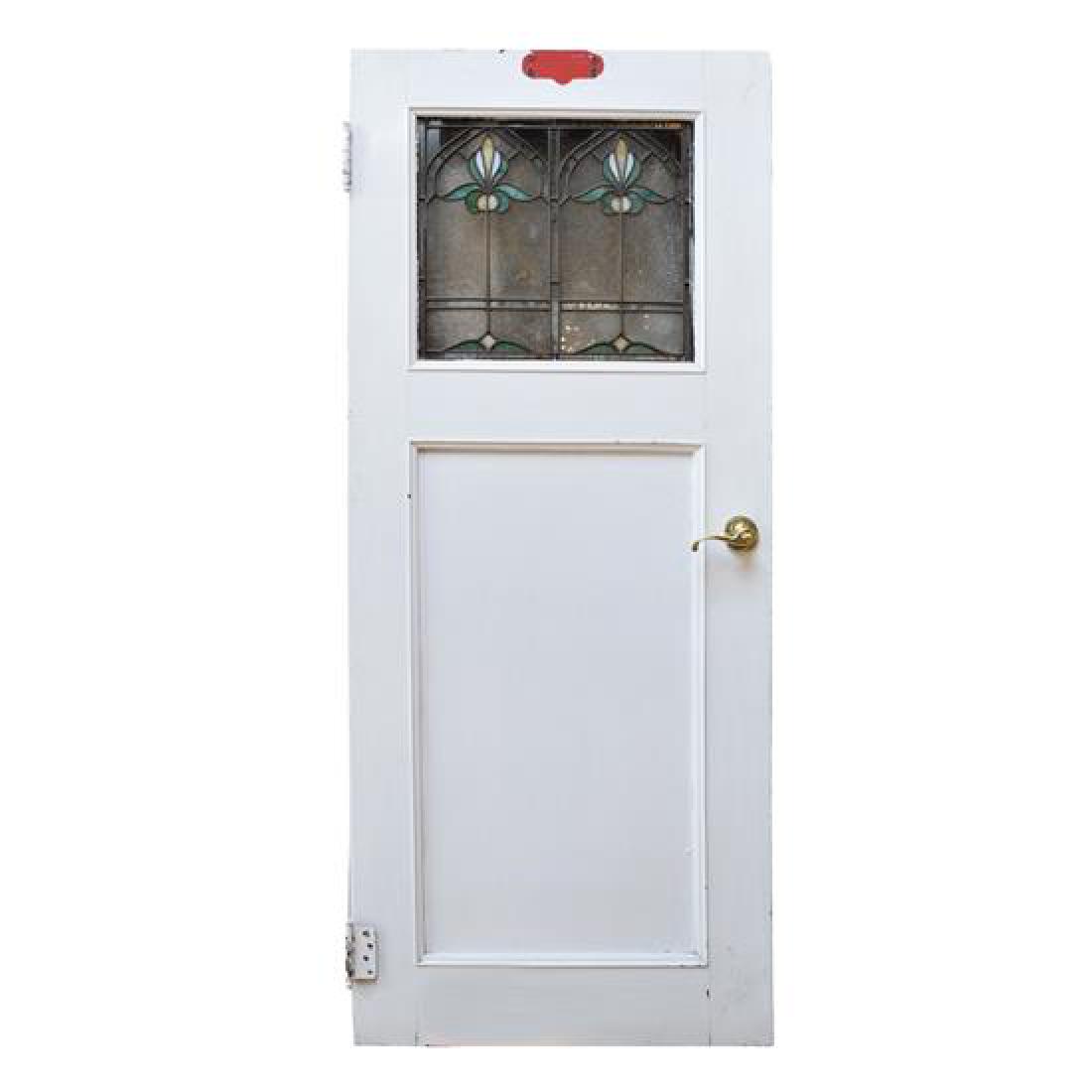 A Leaded and Stained Glass Door from a Chicago, IL. (1 of 3)