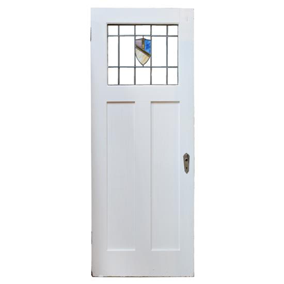 A Leaded and Stained Glass Door from a Chicago, IL. (1 of 3)