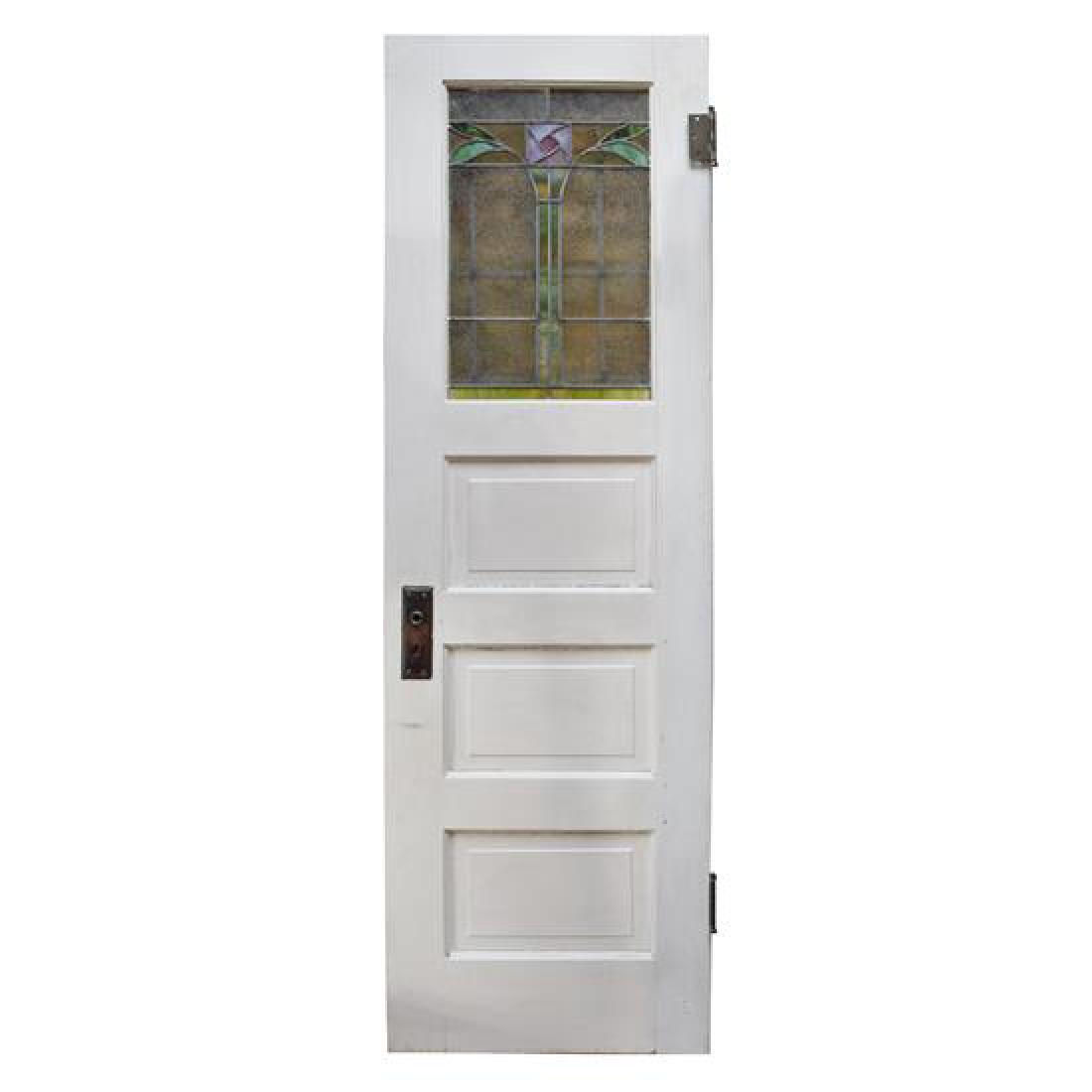 A Leaded and Stained Glass Door from a Chicago, IL. (1 of 3)