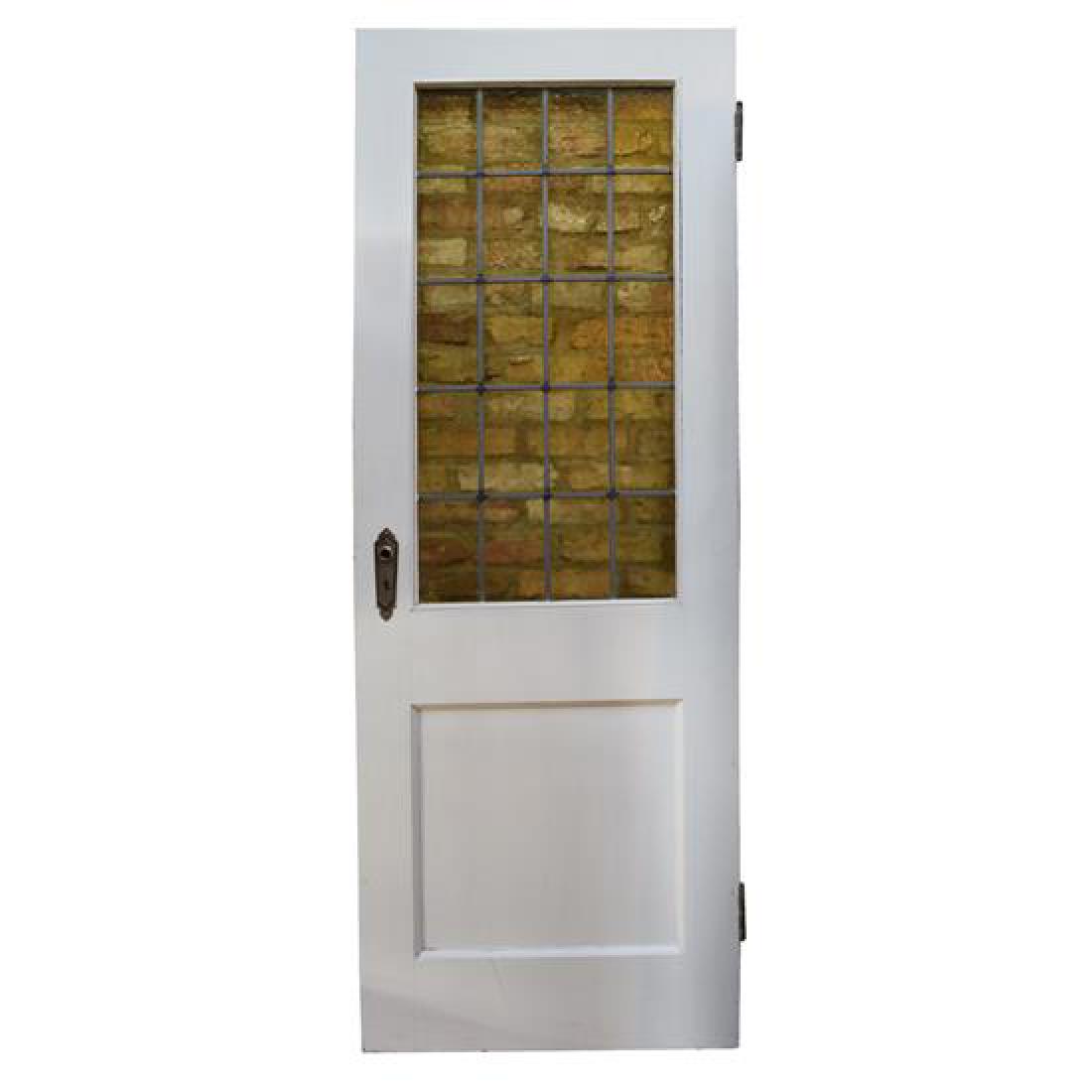 A Leaded and Stained Glass Door from a Chicago, IL. (1 of 3)