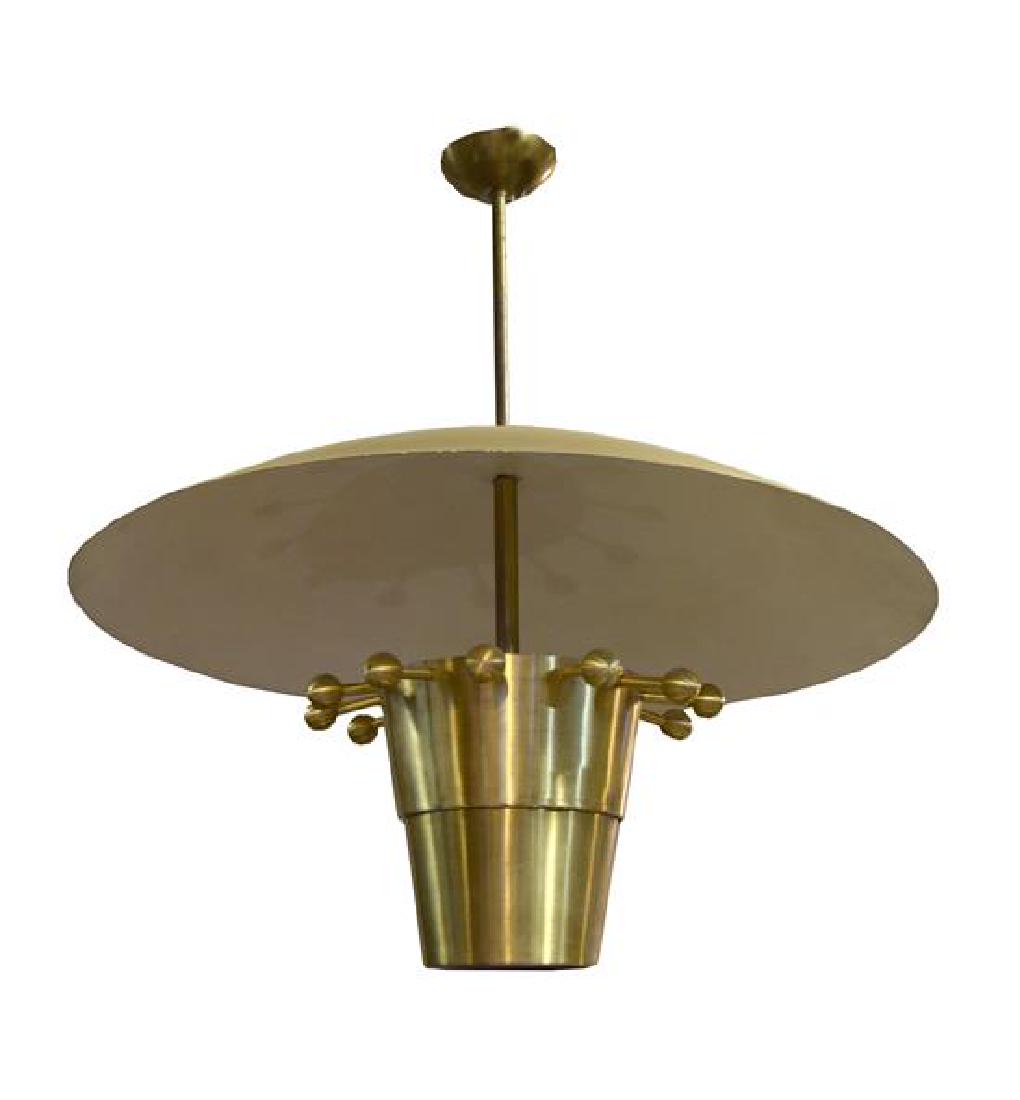 A Mid-Century Brass Chandelier 36" W x 36" D x 42" H (1 of 3)