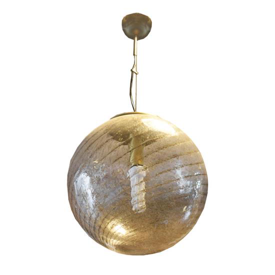 A Mid-Century Glass Light Fixture 16" W x 16" D x 31" H (1 of 4)