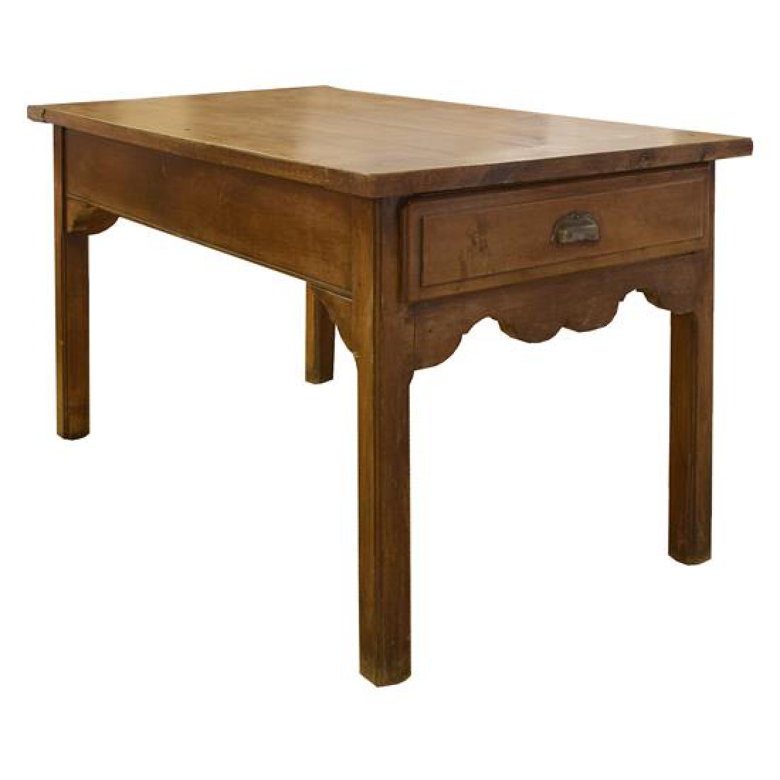 A Walnut Baker's Table 55.25" W x 31.25" D x 30.5" H (1 of 5)