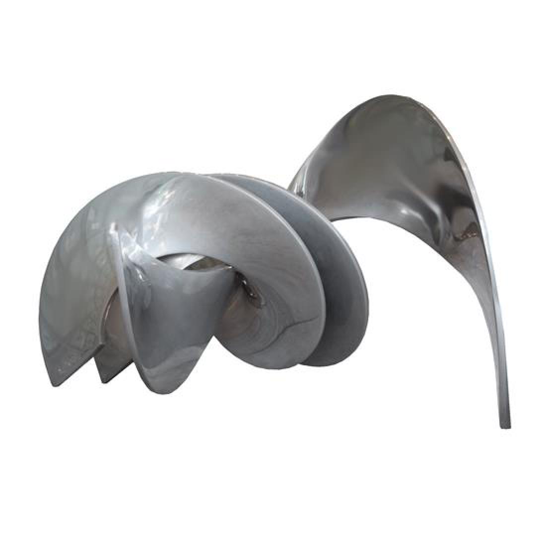 A Steel Helix Sculpture by Obie Simonis 21" W x 22" D x (1 of 5)