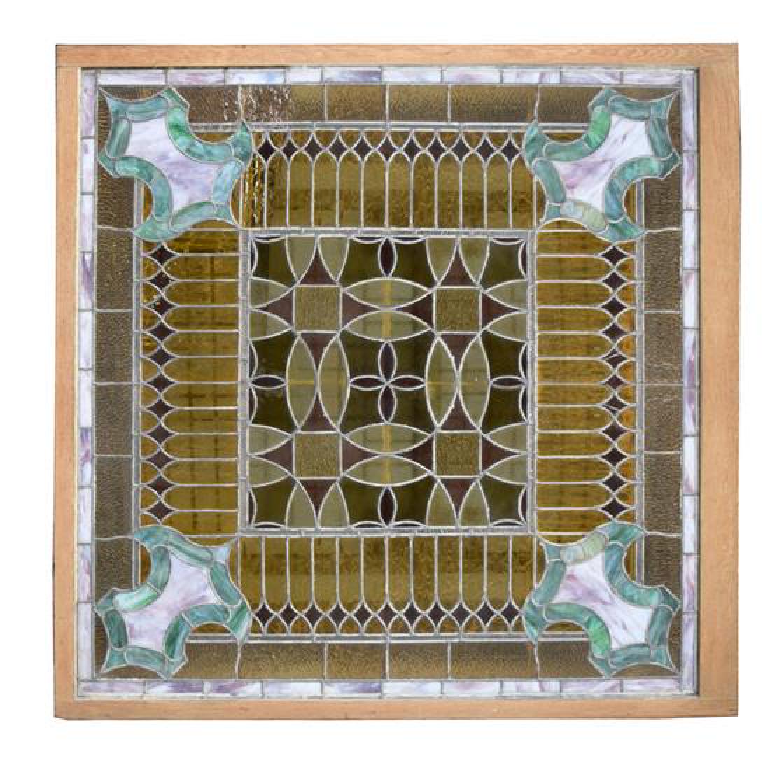 A Stained Glass Window 60" W x 1.75" D x 60" H (1 of 4)