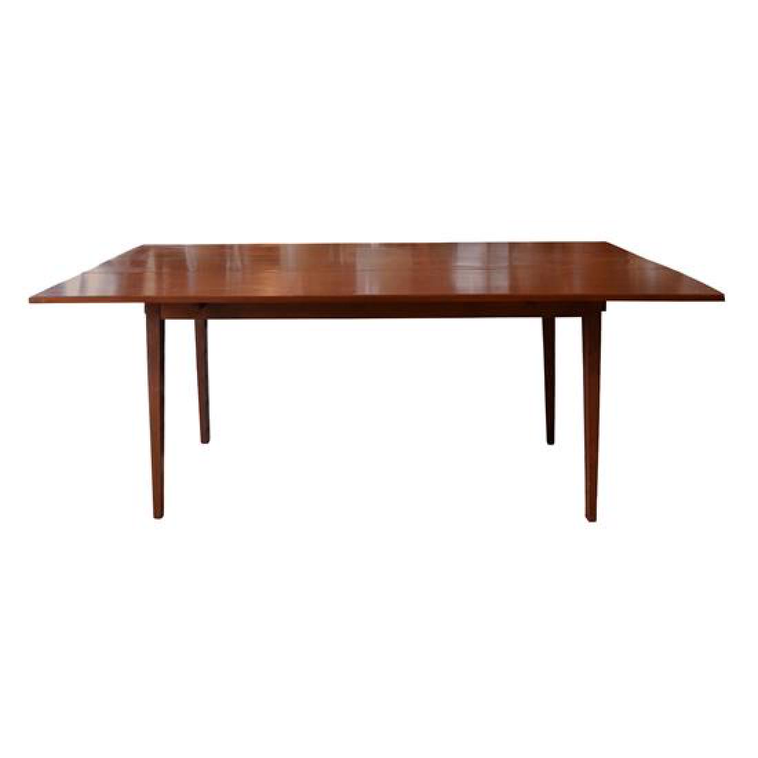 A Mid Century Cherry Drop Leaf Table 71" W x 19.5-39.5" (1 of 3)