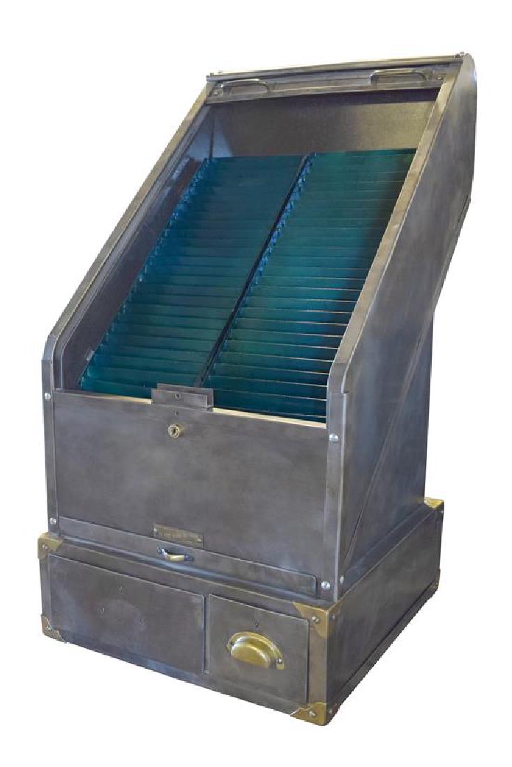 A Steel Industrial Timecard Case 18" W x 21" D x 34" H (1 of 3)