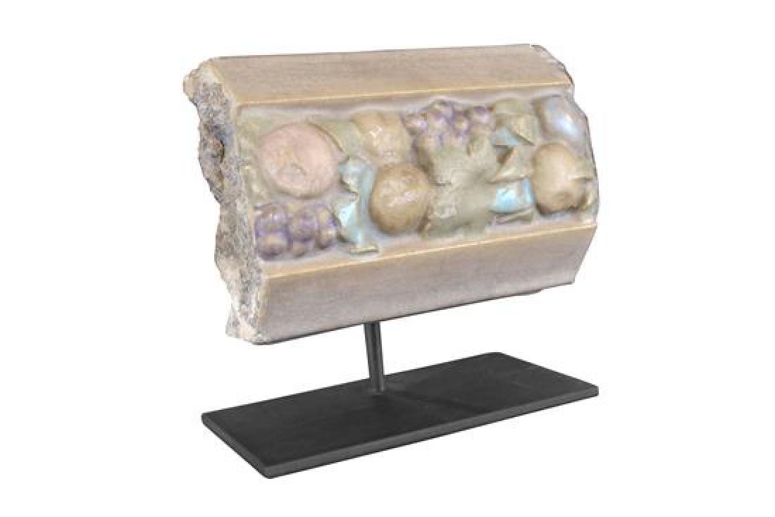 A Rookwood Terra Cotta Fragment on Stand 7.75" W x 4" D (1 of 3)