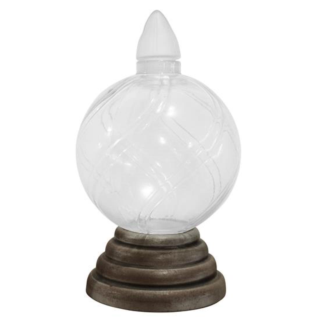 An Art Deco Show Globe 8" W x 8" D x 14.5" H (1 of 3)