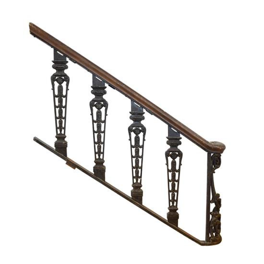 A Stair Railing from a Chicago Theater 58" W x 8" D x (1 of 4)