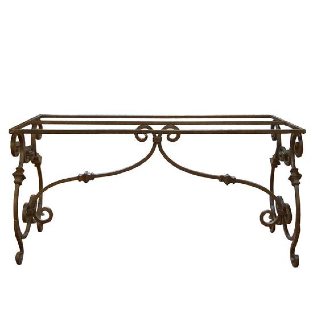 A Wrought Iron Table Base 59" W x 25.5" D x 30" H (1 of 2)