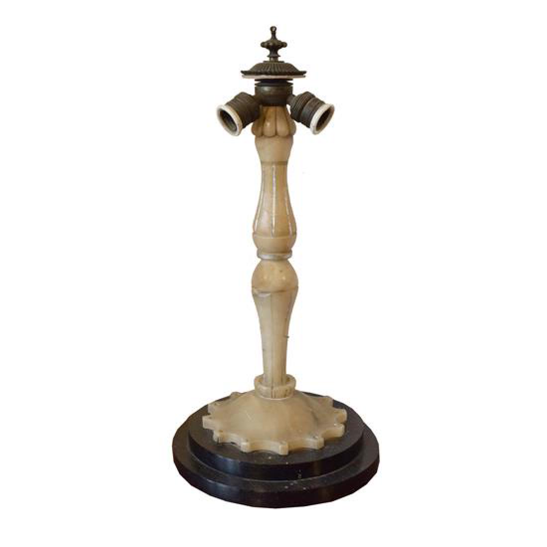 An Alabaster Table Lamp 10" W x 10" D x 21" H (1 of 3)