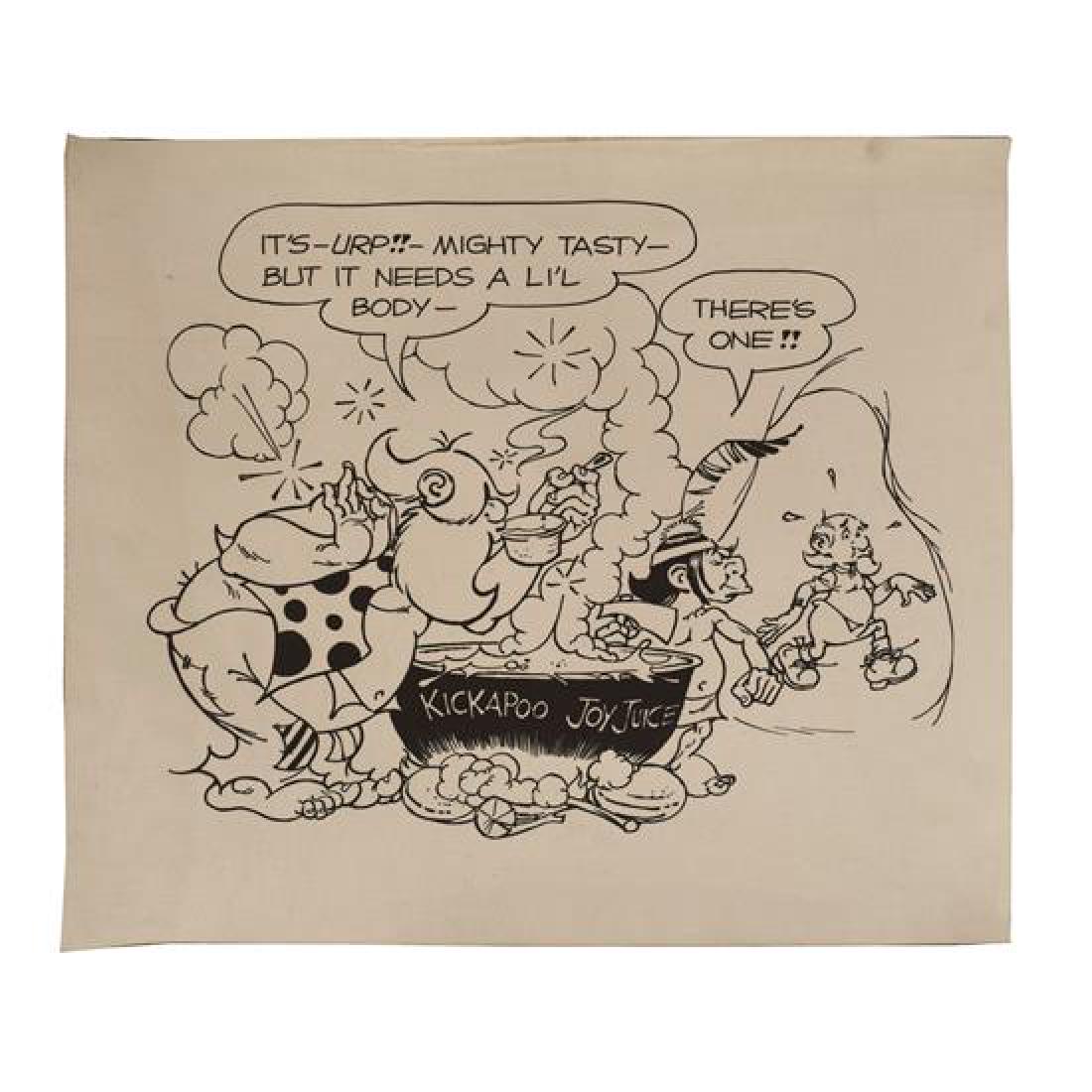 An Al Capp Print on Canvas 28" W x 24" H: An Al Capp Print on Canvas united states, circa 1970 28" W x 24" H Estimate $100-200