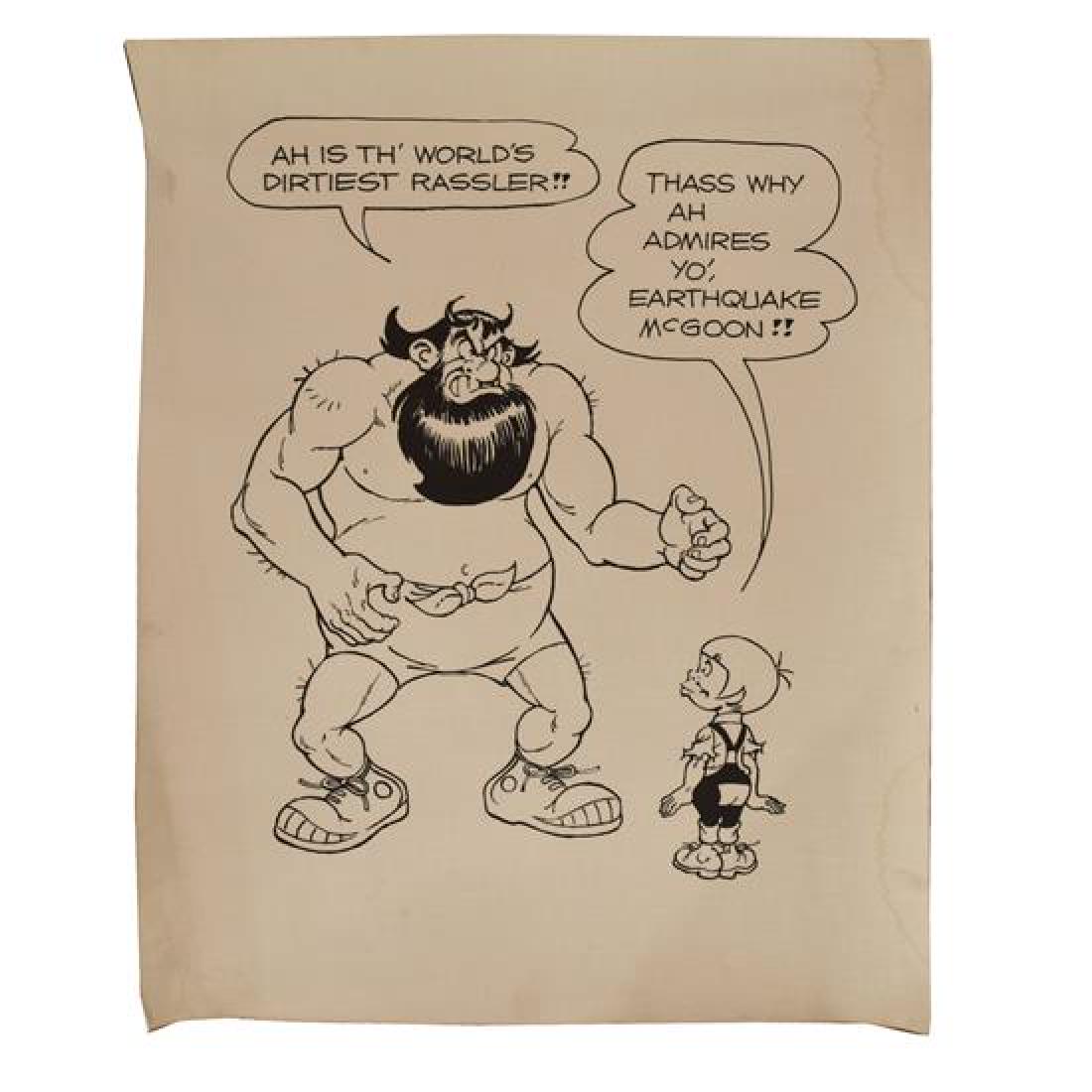 An Al Capp Print on Canvas 24" W x 29.5" H: An Al Capp Print on Canvas united states, circa 1970 24" W x 29.5" H Estimate $100-200
