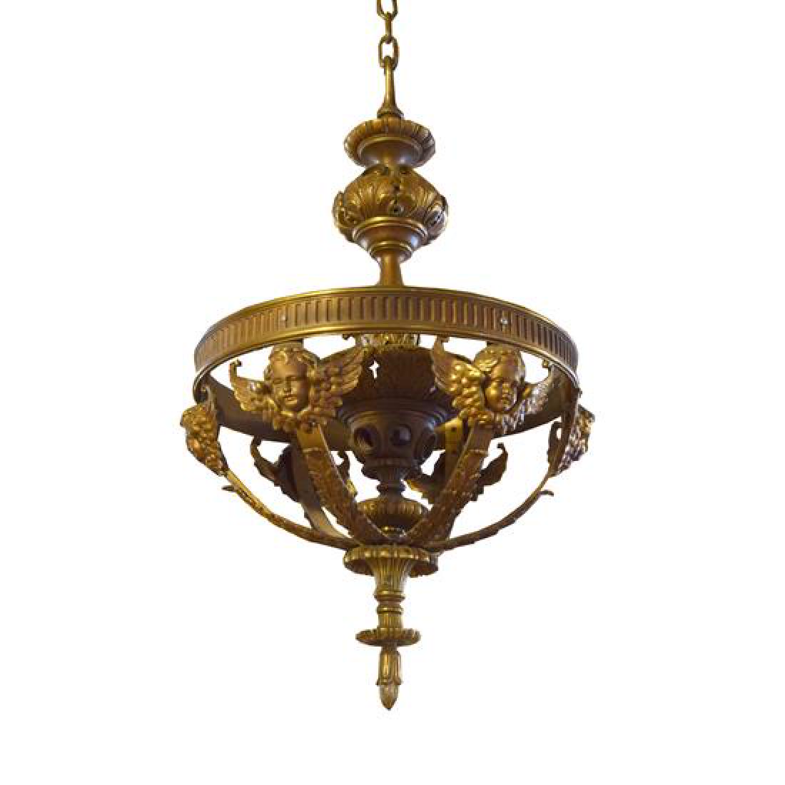 A Bronze Light Fixture from a Theater 19" W x 19" D x (1 of 3)