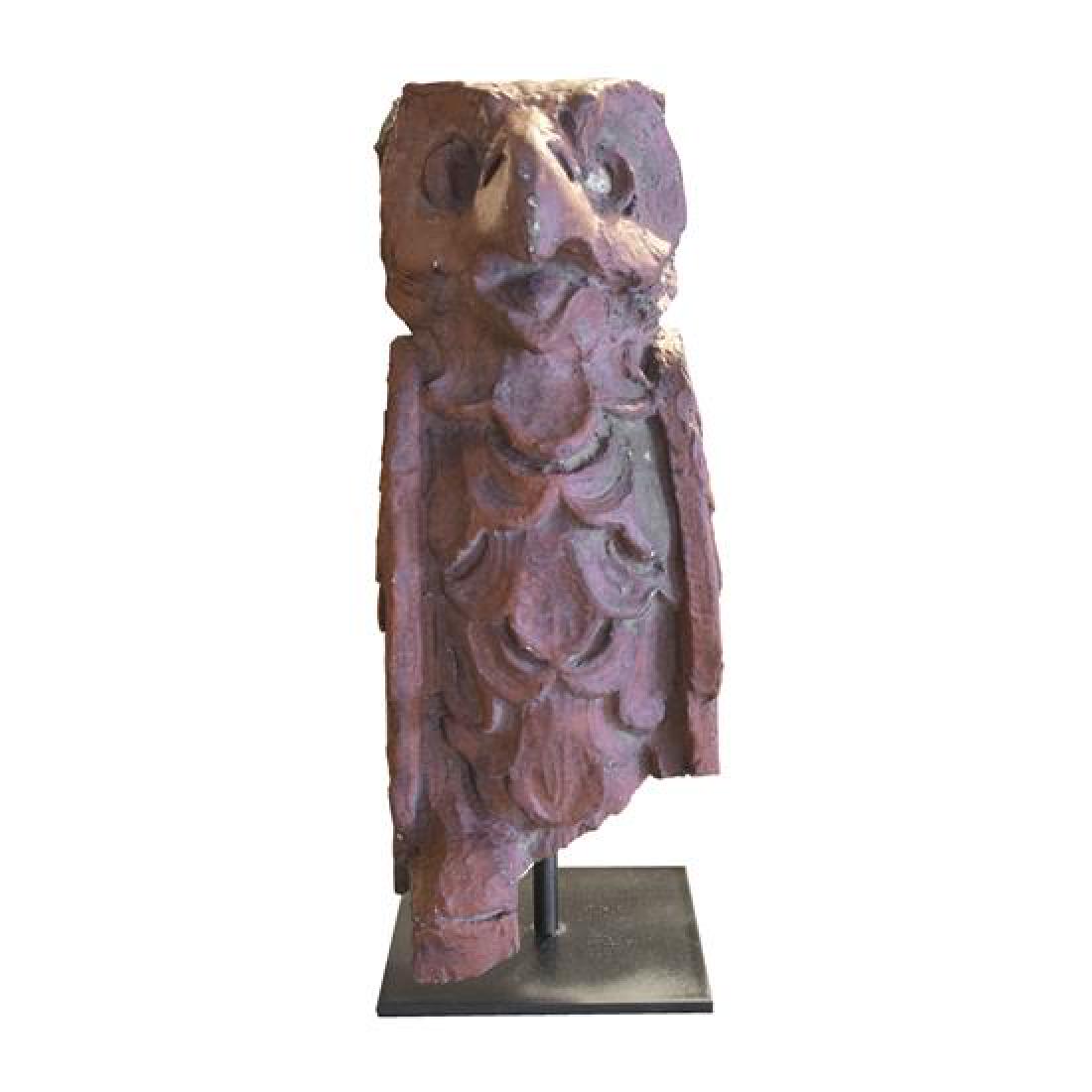 A Terra Cotta Building Ornament in the Form of an Owl (1 of 3)