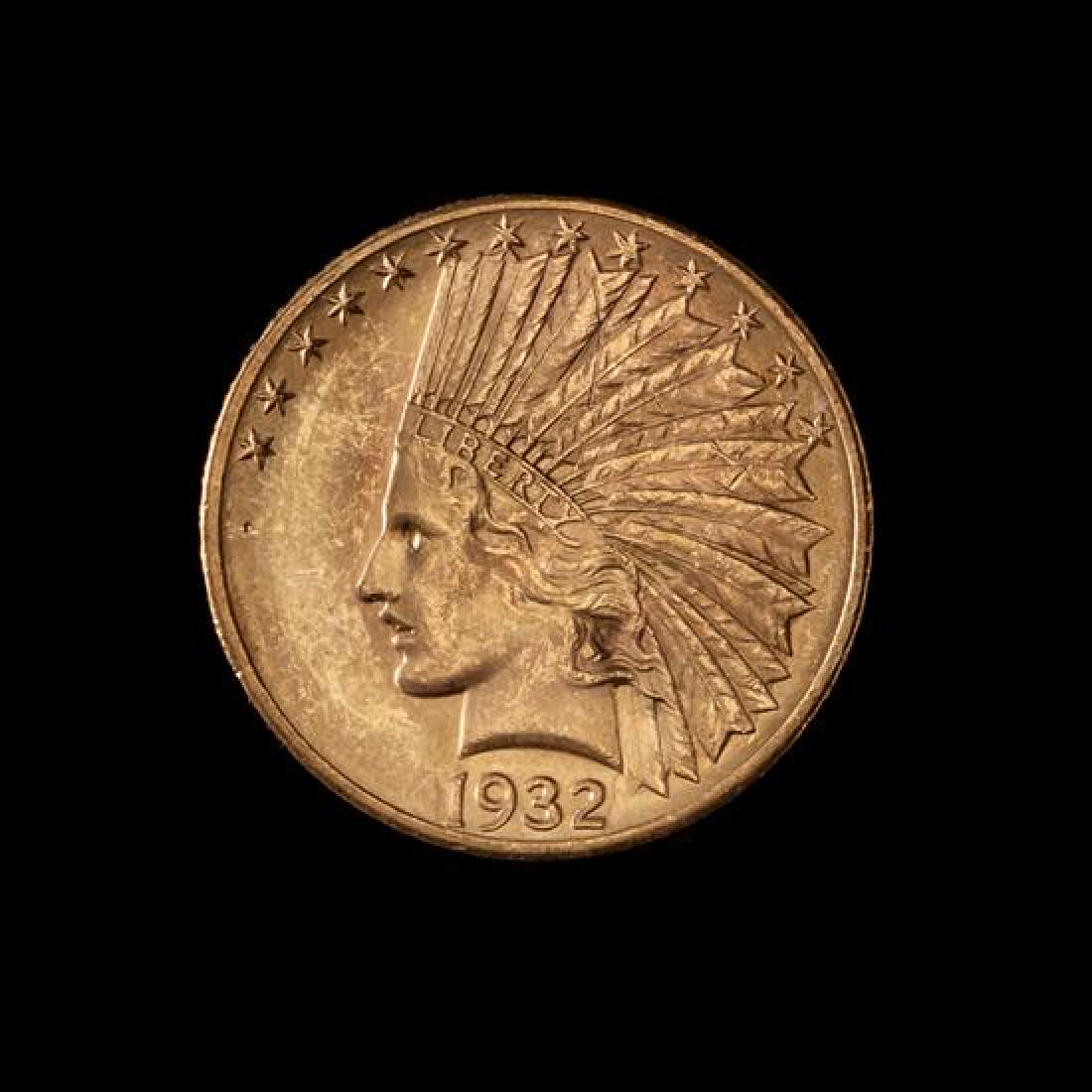 * A United States 1932 Indian Head $10 Gold Coin (1 of 2)