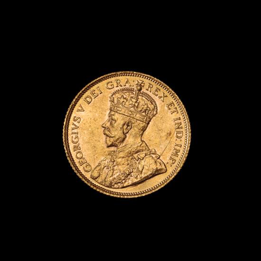 * A Canadian 1912 George V $5 Gold Coin (1 of 2)