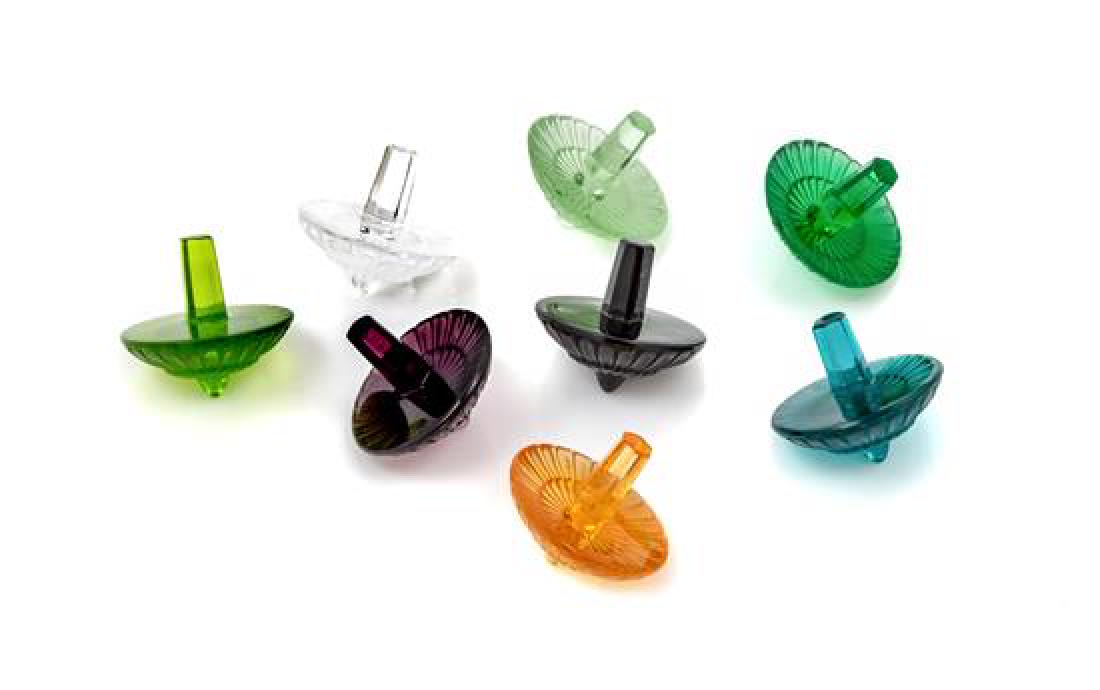 Eight Lalique Table Decorations Diameter 1 1/2 inches (1 of 2)