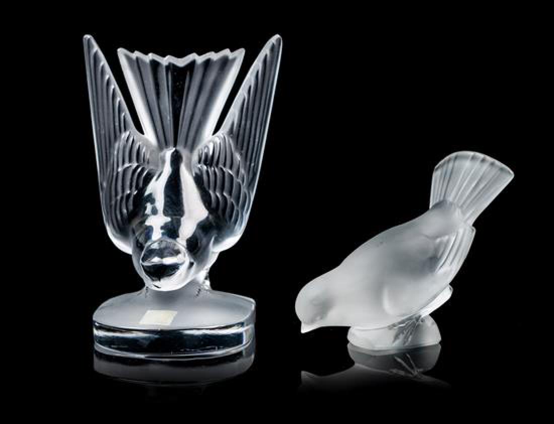 Two Lalique Glass Figures Height of taller 6 1/4 (1 of 1)