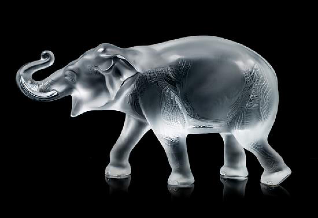 A Lalique Elephant Length 14 inches. (1 of 1)