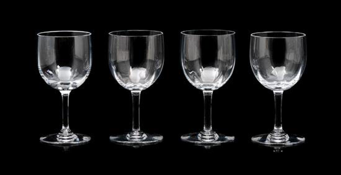 A Set of Eleven Baccarat Wine Glasses Height 5 inches.: A Set of Eleven Baccarat Wine Glasses Height 5 inches. Estimate $50-100
