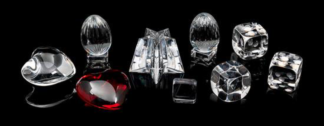 Eight Baccarat Small Ornaments Height of tallest 3 (1 of 1)