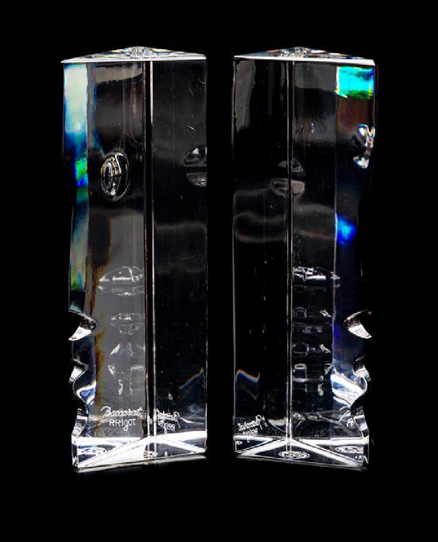 A Pair of Baccarat Profile Ornaments Height 5 1/4: A Pair of Baccarat Profile Ornaments Height 5 1/4 inches. Estimate $100-200