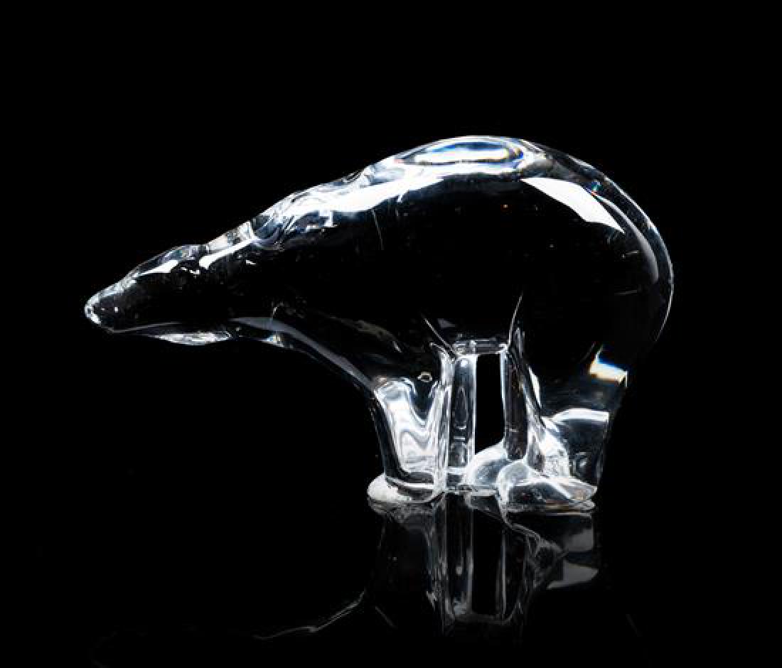 A Baccarat Polar Bear Length 6 1/2 inches. (1 of 1)