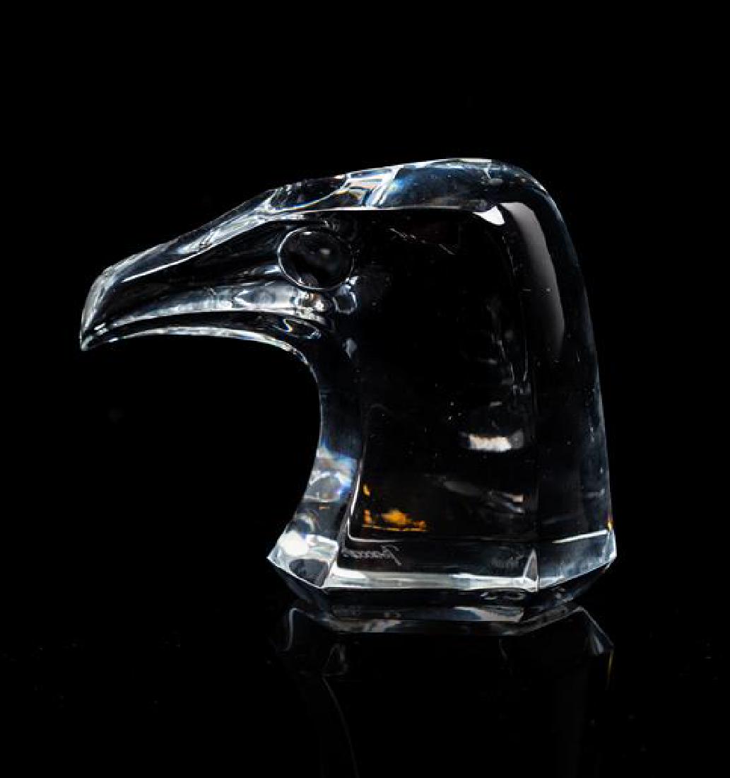 A Baccarat Eagle Head Height 3 3/8 inches. (1 of 1)
