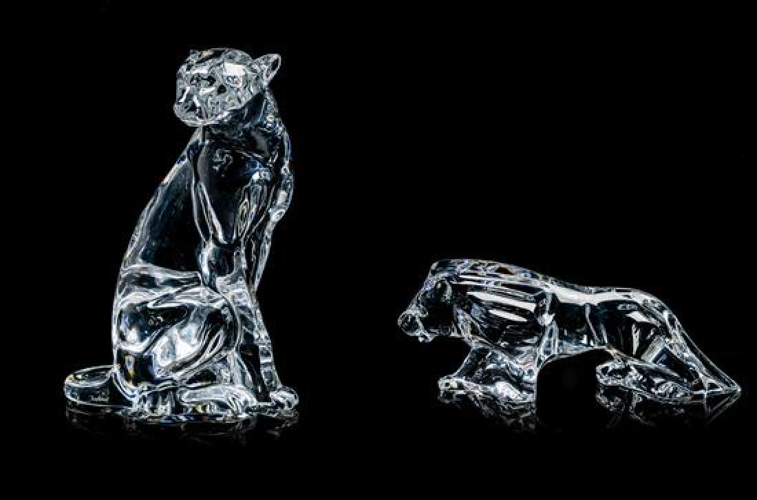 A Baccarat Lion and Lioness Height 11 inches. (1 of 1)